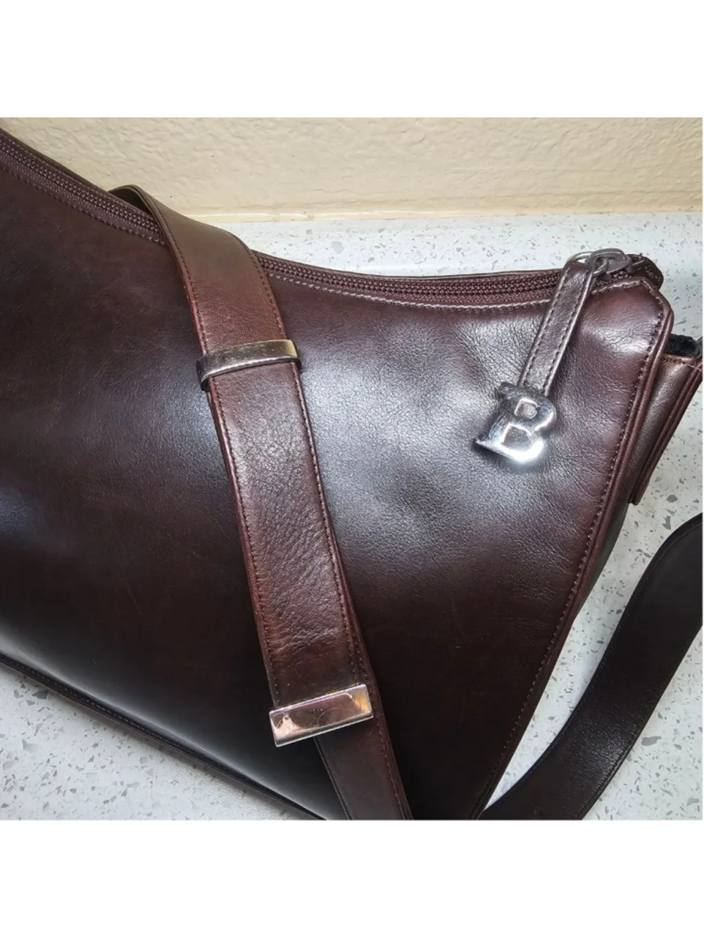 Vintage Bally Brown Leather Shoulder Bag – Made in Italy